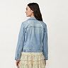 Women's LC Lauren Conrad Embroidered Denim Jacket