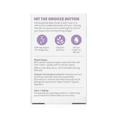 Frida Baby Natural Sleep Vapor Bath Drops for Bedtime Wind Down - Lavender