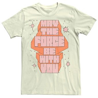 Men's Star Wars May The Force Be With You Retro Text Tee