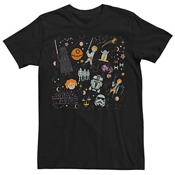 Men's Star Wars Cartoon Collage Tee