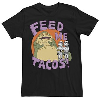 Men's Star Wars Jabba The Hutt Feed Me Tacos Doodle Tee