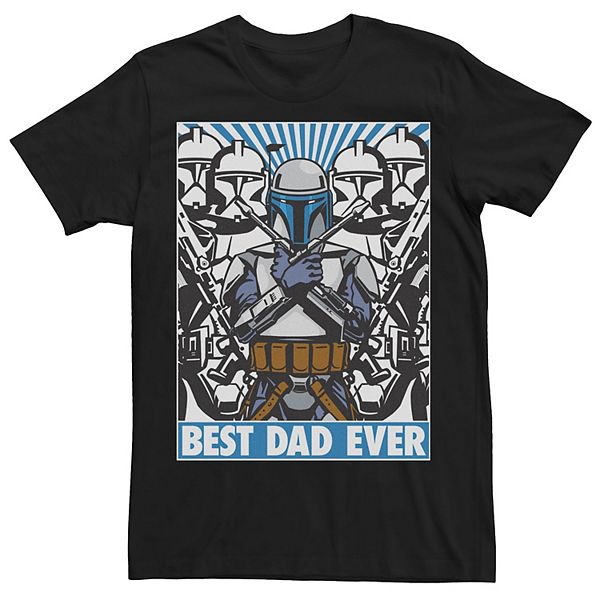 T-Shirt Star Wars The Mandalorian – Number One Dad Fête Des Pères Officiel – Cadeau Papa Fan Mando & Bébé Yoda