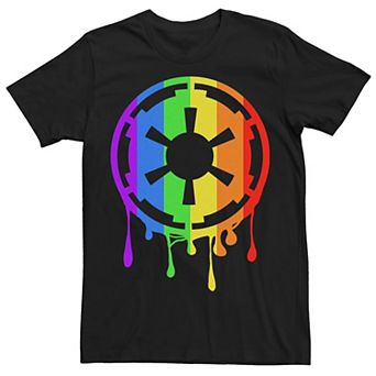 Men's Star Wars Pride Rainbow Drip Empire Logo Tee