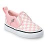 Vans® Asher V Kids' Pink Checkered Skate Shoes 