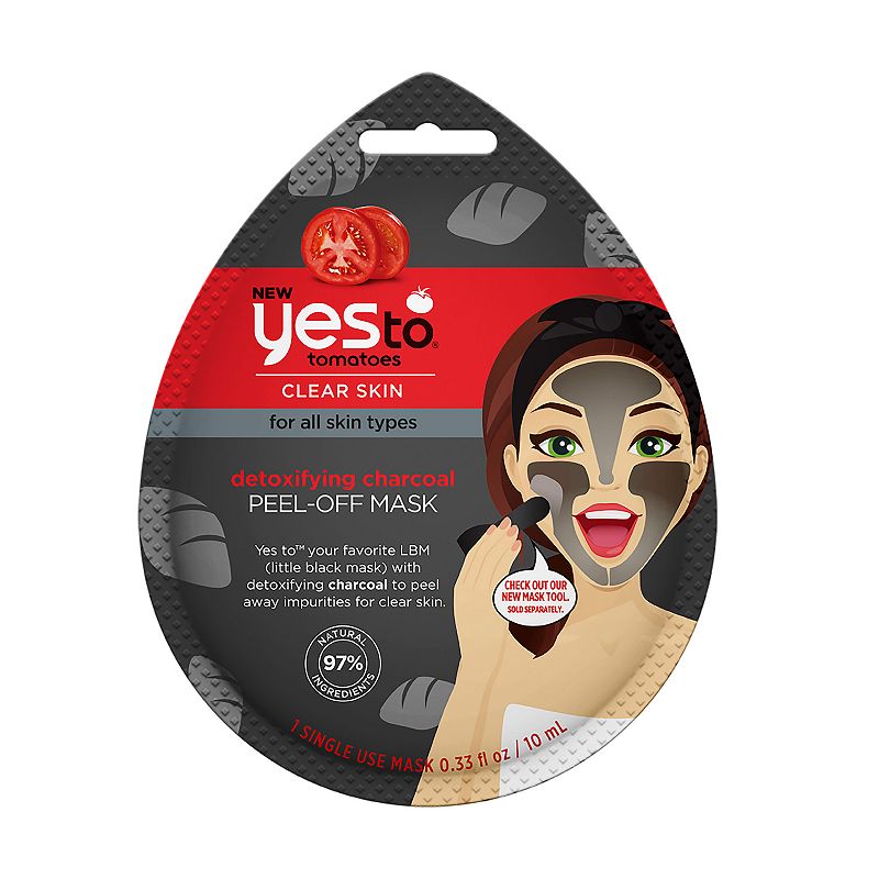 Yes To Tomatoes Detoxifying Charcoal Peel Off Face Mask, 0.33 fl oz