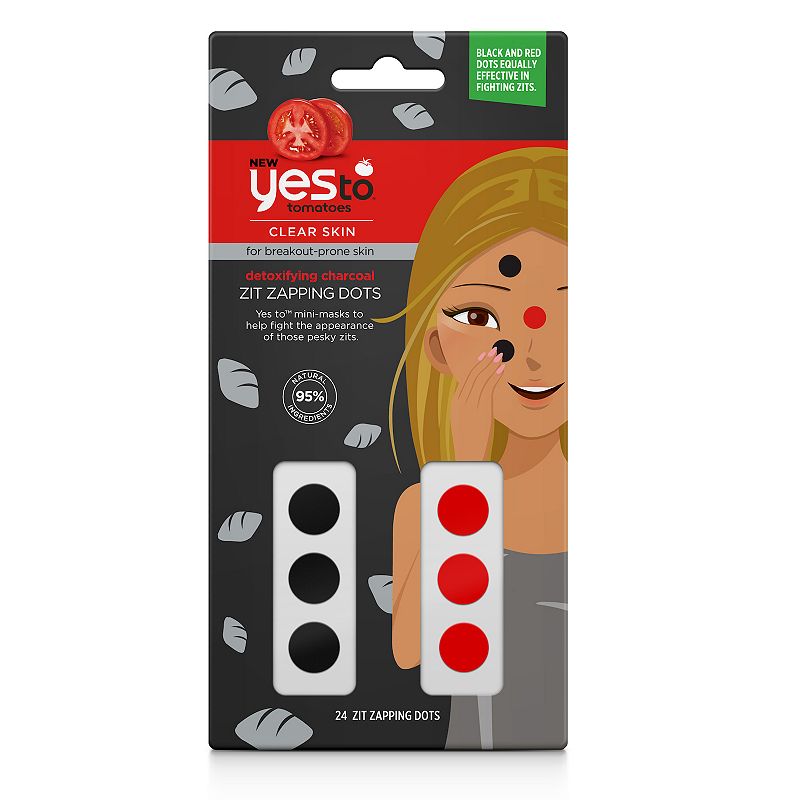 Yes To Tomatoes Detoxifying Charcoal Zit Zapping Dots, Size: 24 CT, Multico