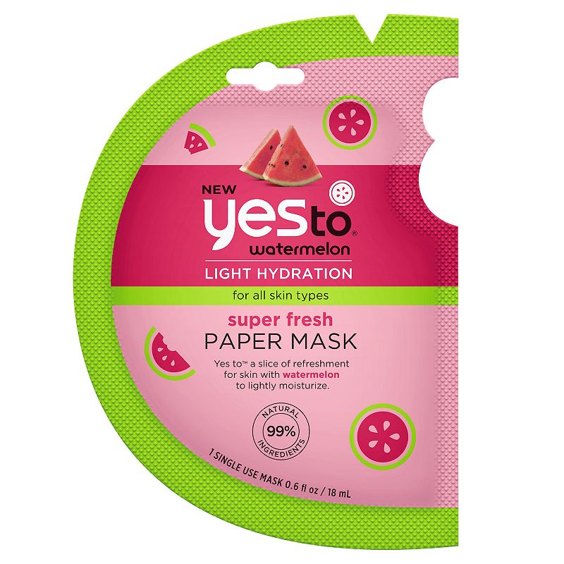 49789487 Yes To Watermelon Super Fresh Paper Mask, Size: .6 sku 49789487