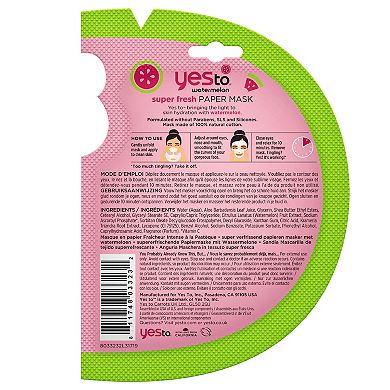 Yes To™ Watermelon Super Fresh Paper Mask