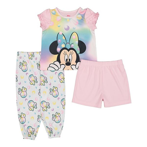 Disney's Minnie Mouse Toddler Girl 3 Piece Love Dots Pajama Set