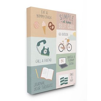 Stupell Home Decor Simple Home Self Care Canvas Wall Art