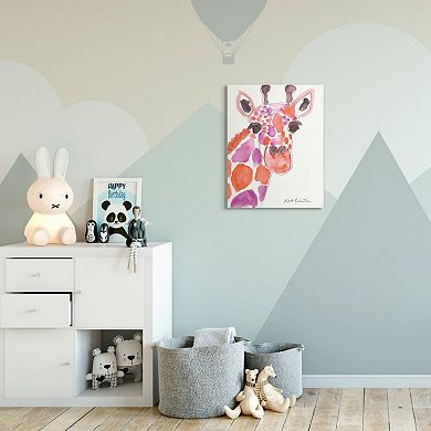 Stupell Home Decor Watercolor Giraffe Canvas Wall Art