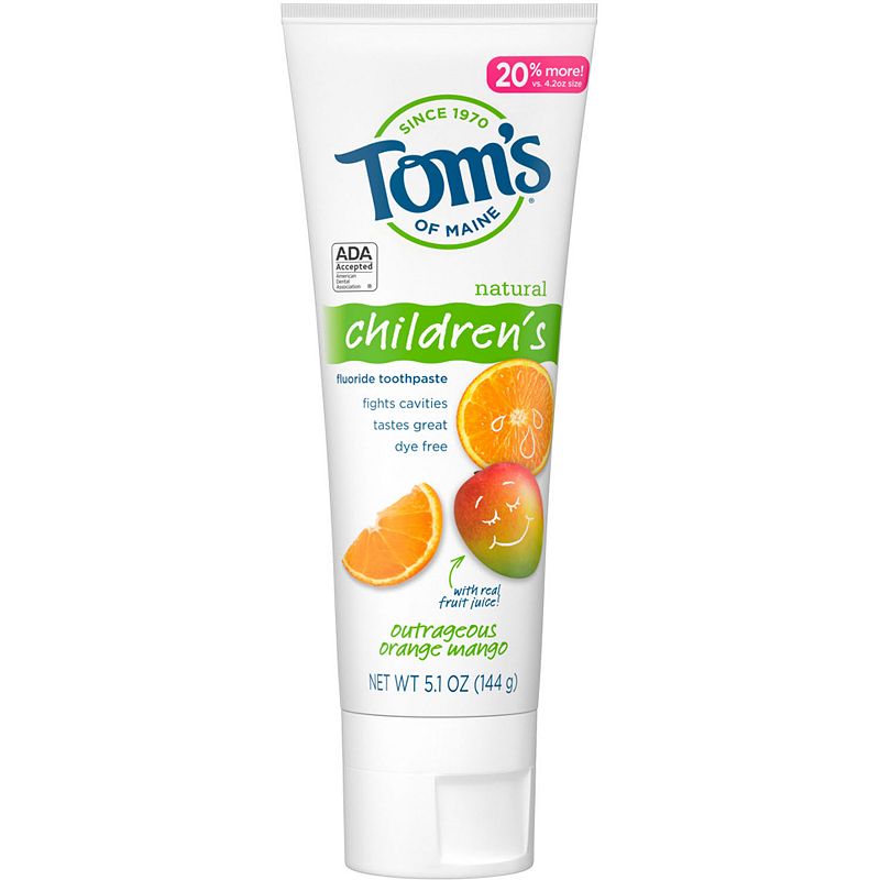UPC 035000971210 product image for Tom's of Maine Anticavity Fluoride Children's Toothpaste Outrageous Mango 5.1-oz | upcitemdb.com