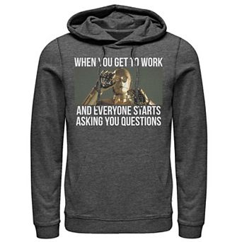 Men's Star Wars C-3PO Everyone Stars Asking Questions Hoodie