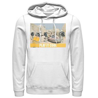Men's Star Wars Luke, Obi-Wan & C-3PO Play It Cool Meme Hoodie