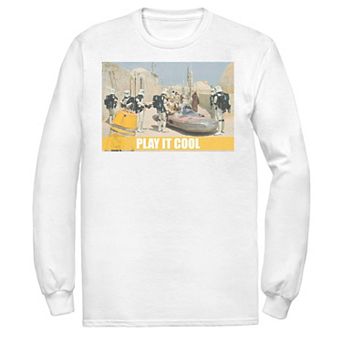 Men's Star Wars Luke Obi-Wan C-3PO Play It Cool Meme Tee