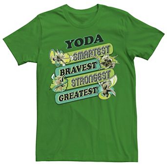Men's Star Wars Yoda Smartest Bravest Strongest Greatest Tee