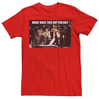 Men's Star Wars What Does This Button Do Tee