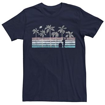 Men's Star Wars R2-D2 & C-3PO Tropical Retro Stripe Tee