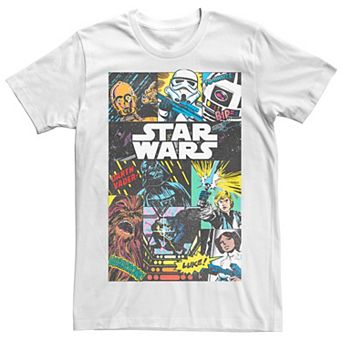Men's Star Wars Group Shot Pop Art Collage Tee