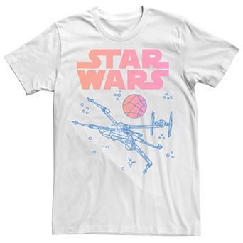 Men's Star Wars X-Wing Ombre Logo Poster Tee