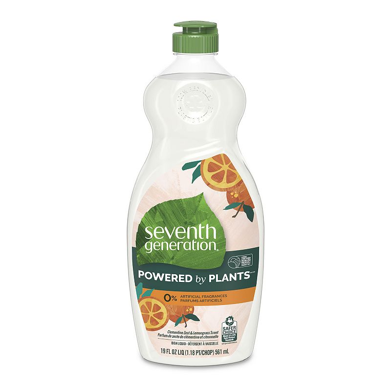 Seventh Generation Dish Liquid Soap Clementine Zest & Lemongrass, 25 oz