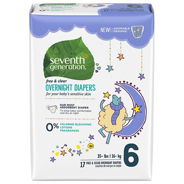 Seventh Generation Baby Overnight Diapers - Free & Clear