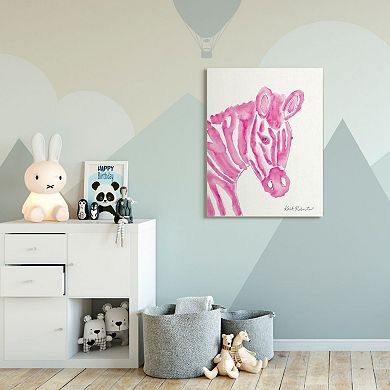 Stupell Home Decor Watercolor Zebra Canvas Wall Art