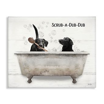 Stupell Home Decor Scrub a Dub Dub Canvas Wall Art