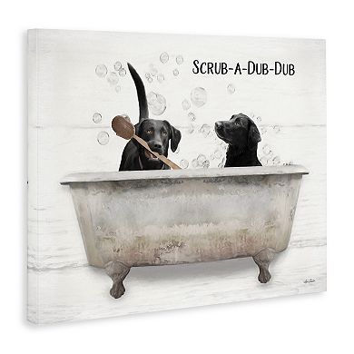 Stupell Home Decor Scrub a Dub Dub Canvas Wall Art
