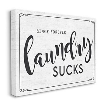 Stupell Home Decor Laundry Room Sign Canvas Wall Art