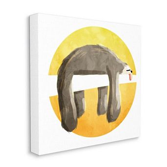 Stupell Home Decor Sleeping Tree Sloth Canvas Wall Art