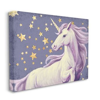 Stupell Home Decor Unicorn in Starry Night Canvas Wall Art