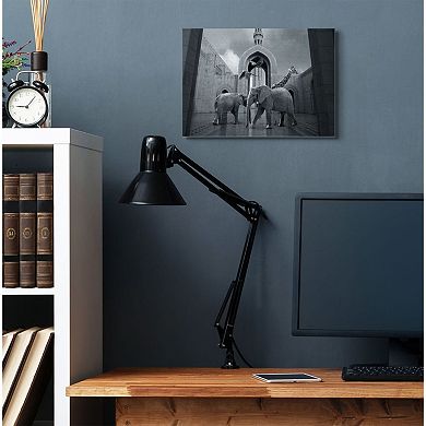 Stupell Home Decor Safari Animals In Arabesque Architecture Canvas Wall Art