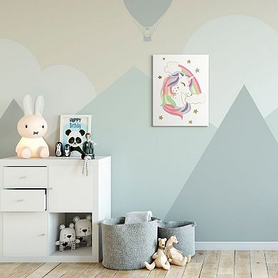 Stupell Home Decor Rainbow Unicorn Canvas Wall Art