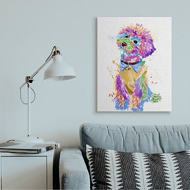 Stupell Home Decor Fun Pet Dog Portrait Canvas Wall Art
