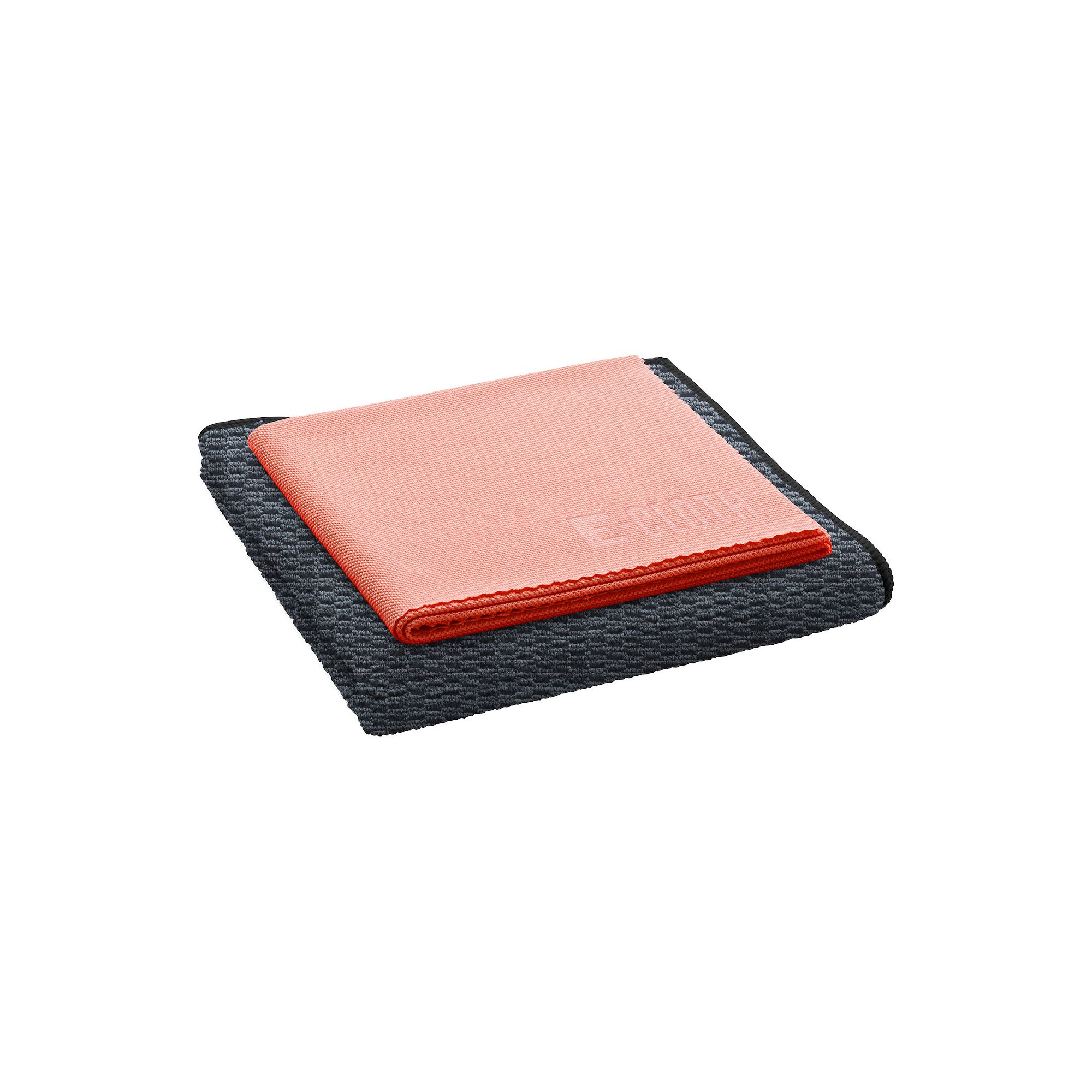 E-Cloth Granite & Stone Cleaning Pack, Microfiber 2 Cloth Set, Red And Blac