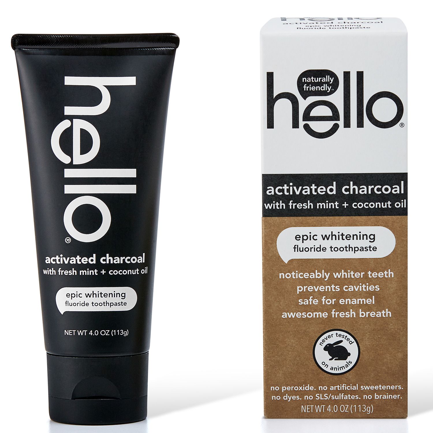 Image for hello Activated Charcoal Epic Whitening Fluoride Toothpaste at Kohl's.