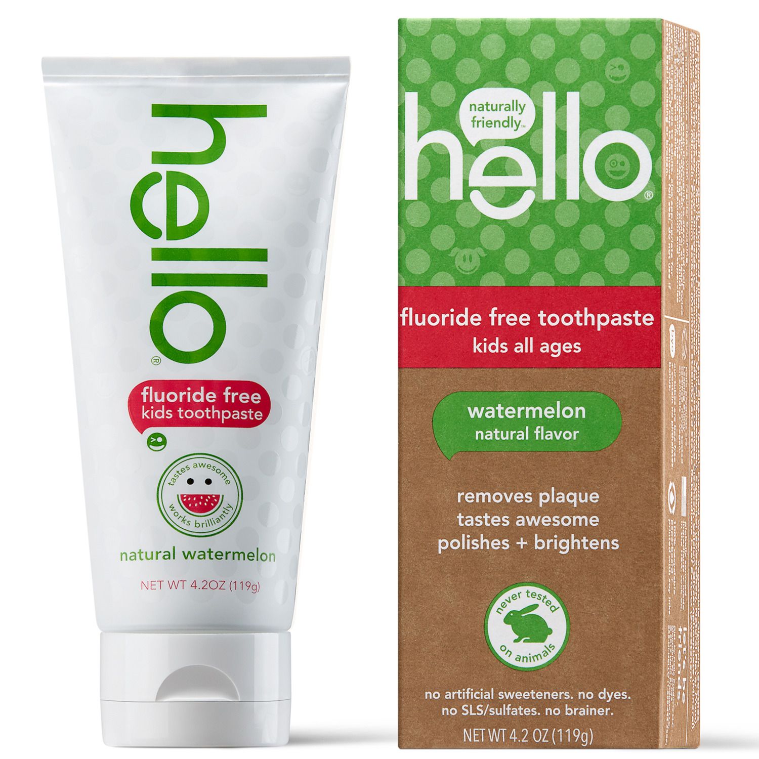Image for hello Kids Fluoride Free Natural Watermelon Toothpaste at Kohl's.