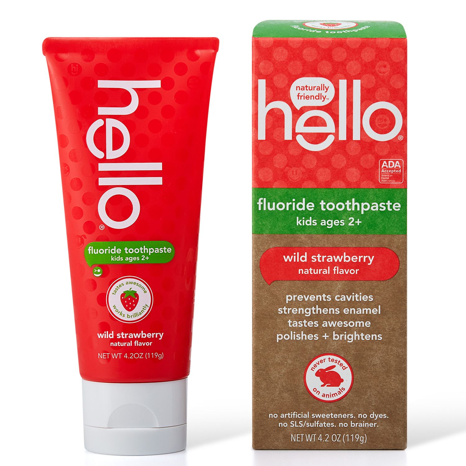 Image for hello Natural Wild Strawberry Fluoride Toothpaste at Kohl's.