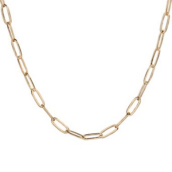 LC Lauren Conrad Gold Tone Long Links Chain Necklace