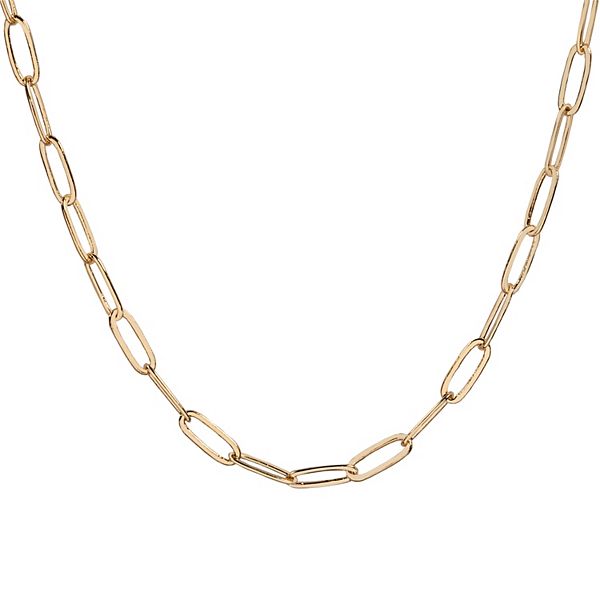 LC Lauren Conrad Gold Tone Long Links Chain Necklace