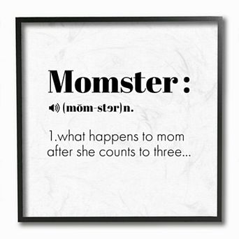 Stupell Home Decor Momster Mom Framed Wall Art