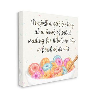 Stupell Home Decor Bowl of Donuts Canvas Wall Art