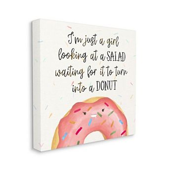 Stupell Home Decor Salad Donut Canvas Wall Art