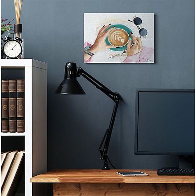 Stupell Home Decor Latte Art Coffee Canvas Wall Art