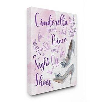 Stupell Home Decor Cinderella Night Off Canvas Wall Art