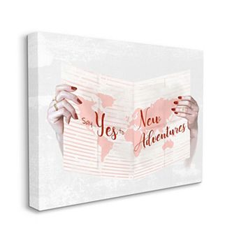 Stupell Home Decor Yes to New Adventures Canvas Wall Art