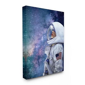 Stupell Home Decor Outer Space Female Astronaut Canvas Wall Art