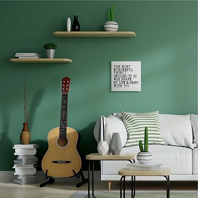 Stupell Home Decor Wonderful Thing to Share My Life Inspirational Love Quote Wall Art