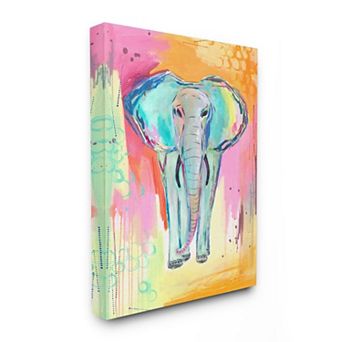 Stupell Home Decor Colorful Elephant Wall Art